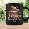 Just a Girl Who Loves Fall Books And Pumpkins Graphic Print Coffee Mug Gifts ideas