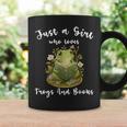 Just A Girl Who Loves Frogs And Books Cute Reading Graphic Print Coffee Mug Gifts ideas