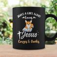 Just A Girl Who Loves Jesus And Corgis And Books Graphic Print Coffee Mug Gifts ideas