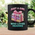 Just a Girl Who Loves Reading Women Book Lover Bookworm Graphic Print Coffee Mug Gifts ideas