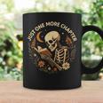 Just One More Chapter Book Lover Bookish Reading Skeleton Graphic Print Coffee Mug Gifts ideas