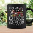 I Just Want To Read Books & Pet Cats Cats And Books Graphic Print Coffee Mug Gifts ideas
