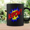 KAPOW Action Super Hero Retro Comic Book Bubble Superhero Graphic Print Coffee Mug Gifts ideas