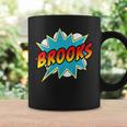 Kids Boys Brooks Comic Book Superhero Name Graphic Print Coffee Mug Gifts ideas
