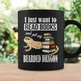 Kids Tiny Dinosaur Read Books & Pet My Bearded Dragon Lover Graphic Print Coffee Mug Gifts ideas