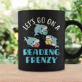 Let's Go On a Reading Frenzy Sharks With Books Teacher Graphic Print Coffee Mug Gifts ideas Let's Go On a Reading Frenzy Sharks With Books Teacher Graphic Print Coffee Mug Gifts ideas