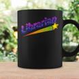 Librarian Books Retro 80s Style Reading Book Lover Graphic Print Coffee Mug Gifts ideas