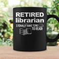 Librarian Retirement Party Retired Book Lover Graphic Print Coffee Mug Gifts ideas