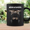 Librarian Teacher Messy Bun Life Book Library Back To School Graphic Print Coffee Mug Gifts ideas