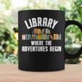 Library Art For Men Women Bookworm Reading Book Lovers Graphic Print Coffee Mug Gifts ideas