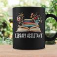 Library Assistant Messy Bun Library Book Reader Graphic Print Coffee Mug Gifts ideas