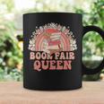 Library Book Fair Queen Vibe Groovy Retro School Reading Graphic Print Coffee Mug Gifts ideas