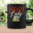 Library Lady Bookworm Books Book Lover School Librarian Graphic Print Coffee Mug Gifts ideas