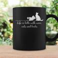 Life Is Better With Books Cats And Wine- Shirt And Outfits Graphic Print Coffee Mug Gifts ideas Life Is Better With Books Cats And Wine- Shirt And Outfits Graphic Print Coffee Mug Gifts ideas