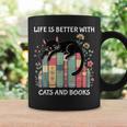 Life Is Better With Cats And Books Cute Cat Lover Graphic Print Coffee Mug Gifts ideas Life Is Better With Cats And Books Cute Cat Lover Graphic Print Coffee Mug Gifts ideas