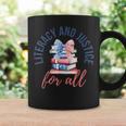 Literacy And Justice For All Book Coquette Bookworm 4th July Graphic Print Coffee Mug Gifts ideas