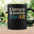 Literacy Justice For All Stop Book Banning Protect Librarian Graphic Print Coffee Mug Gifts ideas