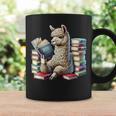 Llama Reading Book Reader Bookworm Alpaca Lover Graphic Print Coffee Mug Gifts ideas