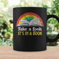Take A Look It's A Book Retro Rainbow Graphic Print Coffee Mug Gifts ideas