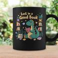 Lost In a Good Book Cute Reading Dinosaur Illustration Graphic Print Coffee Mug Gifts ideas Lost In a Good Book Cute Reading Dinosaur Illustration Graphic Print Coffee Mug Gifts ideas