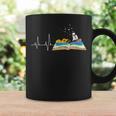 Love Books Heartbeat Reading Book Bibliophile Avid Reader Graphic Print Coffee Mug Gifts ideas