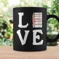 Love Books Stack Literature Reading Themed Pictograph Graphic Print Coffee Mug Gifts ideas