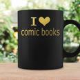 I Love Comic Books Manga Graphic Novel Heart Graphic Print Coffee Mug Gifts ideas