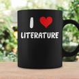 I Love Literature Heart Books Writing Reading Read Write Graphic Print Coffee Mug Gifts ideas