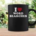 I Love Word Searches Puzzle Book Lover Graphic Print Coffee Mug Gifts ideas
