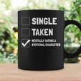 Mentally Dating A Fictional Character Book Lover Graphic Print Coffee Mug Gifts ideas
