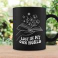 Minimalist Bookworm Lost In My Own World Book Lover Graphic Print Coffee Mug Gifts ideas