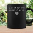 Morally Grey Character Bookish Book Reading Literature Retro Graphic Print Coffee Mug Gifts ideas