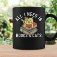 All I Need Is Books And Cats Mom Who Loves Reading Cat Lover Graphic Print Coffee Mug Gifts ideas