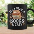 All I Need Is Books And Cats Reading Graphic Print Coffee Mug Gifts ideas