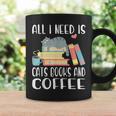 All I Need Is Cats Books And Coffee Graphic Print Coffee Mug Gifts ideas