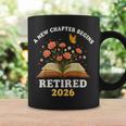 A New Chapter Begins Retired 2026 Floral Book Butterfly Tee Graphic Print Coffee Mug Gifts ideas