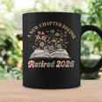 A New Chapter Begins Retirement Floral Book Retired 2026 Graphic Print Coffee Mug Gifts ideas