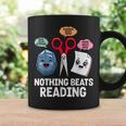 Nothing Beats Reading Rock Paper Scissors Book Lover Graphic Print Coffee Mug Gifts ideas