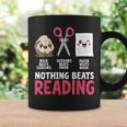 Nothing Beats Reading Rock Paper Scissors Book Lover Library Graphic Print Coffee Mug Gifts ideas