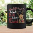 Oh What Fun It Is To Read Christmas Cute Reindeer Read Books Graphic Print Coffee Mug Gifts ideas