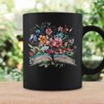 Open Book With Wildflowers Blooming Around Pages Graphic Print Coffee Mug Gifts ideas