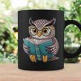 Owl Reading A Book Owls Wearing Glasses Librarian Graphic Print Coffee Mug Gifts ideas Owl Reading A Book Owls Wearing Glasses Librarian Graphic Print Coffee Mug Gifts ideas