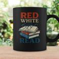 Patriotic Red & Read 4th Of July Book Lover Librarian Graphic Print Coffee Mug Gifts ideas
