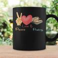 Peace Love & Poetry Poet Books Literature Writing Graphic Print Coffee Mug Gifts ideas