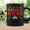 Peace Love Reading Book Nerd Book Geek Graphic Print Coffee Mug Gifts ideas