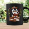 Penguin Reading Book Graphic Penguin With Book Floral Graphic Print Coffee Mug Gifts ideas