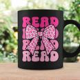 Pink Leopard Read Coquette Bow Girls Retro Groovy Reading Graphic Print Coffee Mug Gifts ideas
