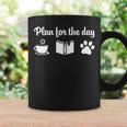 Plan For The Day Coffee Book DogShirt Simple Love For Women Graphic Print Coffee Mug Gifts ideas
