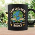 Planet With Books Reader Reading Environmentalist Earth Day Graphic Print Coffee Mug Gifts ideas