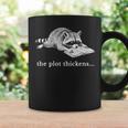 The Plot Thickens Raccoon Book Lover Graphic Print Coffee Mug Gifts ideas